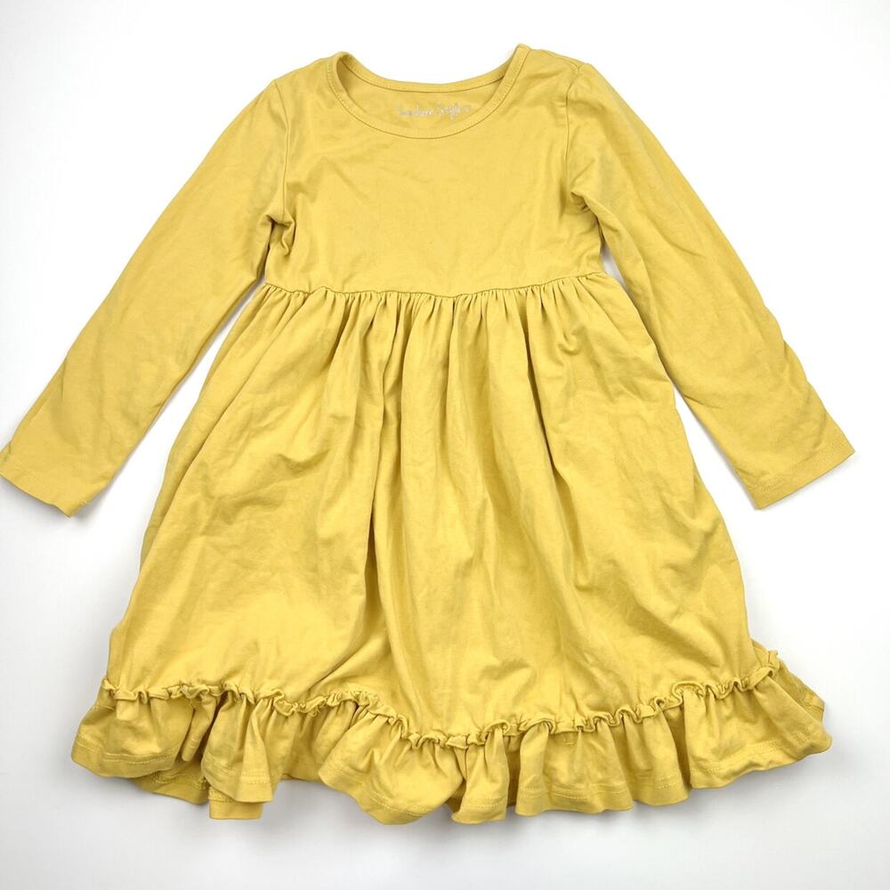 Southern Style Mustard Ruffle Dress - Picture 2 of 7
